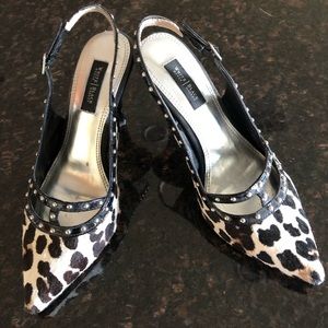 WHBM slingback 6.5 pony hide studded